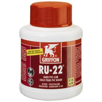 Griffon Hard PVC lijm RU22 + borstel 1L - 6112040