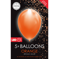 Oranje Led Ballonnen (5st) - thumbnail