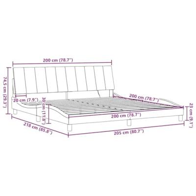 Bedframe zonder matras "Hanko" stof taupe 200x200 cm
