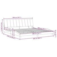 Bedframe zonder matras "Hanko" stof taupe 200x200 cm - thumbnail