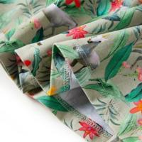 Kinderjurk met eenhoorn en plantenprint 104 lichtkakikleurig - thumbnail