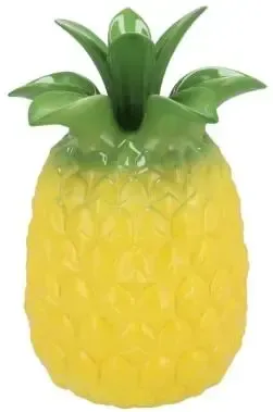 Daan Kromhout Design vaas keramiek pineapple tropical 14x18cm geel
