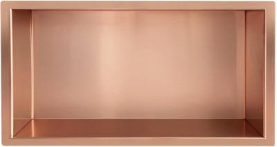 Saqu Shine inbouwnis 60x30x10 cm geborsteld brons koper pvd-coating