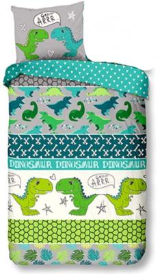 Good Morning Kinderdekbedovertrek "dino's" - Multi - (135x200 cm) - Katoen