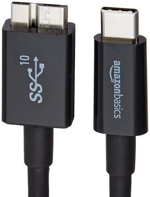 Amazon Basics USB-C to Micro USB 3.1 Gen 2 Fast Charging Cable, 10Gbps High-Speed, 3 Foot, Black