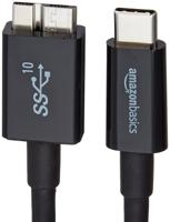 Amazon Basics USB-C to Micro USB 3.1 Gen 2 Fast Charging Cable, 10Gbps High-Speed, 3 Foot, Black - thumbnail