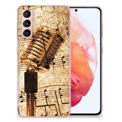 Samsung Galaxy S21 | Siliconen hoesje | met foto Bladmuziek