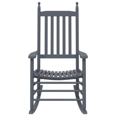 Schommelstoelen met gebogen zitting 2 st populierenhout grijs Schommelstoelen met gebogen zitting 2 st populierenhout grijs
