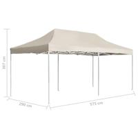 Partytent professioneel inklapbaar 6x3 m aluminium crme - thumbnail