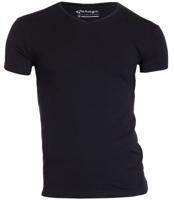 Garage Bodyfit T-shirt V-neck Basic T-shirts Black - thumbnail