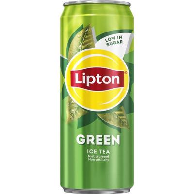 Lipton Ice Tea Green frisdrank, niet bruisend, sleek blik van 33 cl, pak van 24 stuks