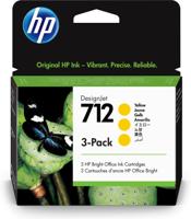 HP Inktcartridge 712 Origineel Triple Geel 3ED79A - thumbnail