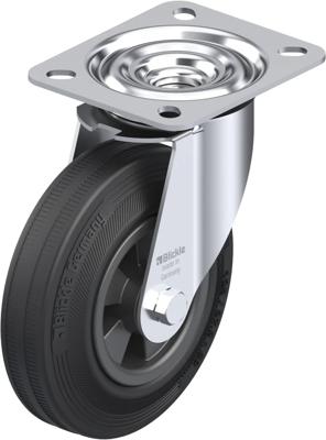 Blickle LE-VPP 125R Zwenkwiel Wieldiameter: 125 mm Draagvermogen (max.): 100 kg 1 stuk(s)