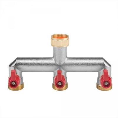 Verdeler / splitter messing - 3 aftakkingen - 3/4