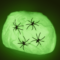 Glow in the dark spiders 4 stuks - thumbnail