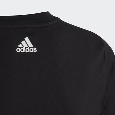 T-Shirt met Korte Mouwen voor kinderen Adidas Essentils Logo Linear Zwart - Maat: 14-15 jaar