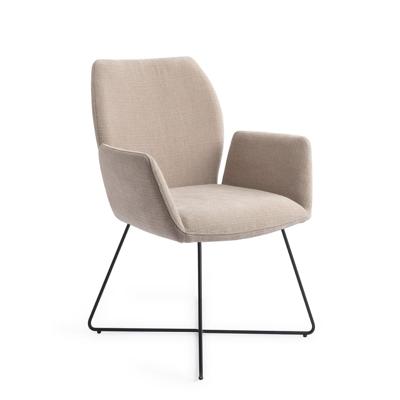 Jesper Home Misaki eetkamerstoel Sand Strand cross black