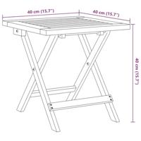 Ligbedden 2 st met tafel massief acaciahout rood - thumbnail