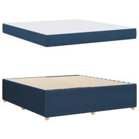 Bedframe met matras met matras Blauw 180 x 200 cm Stof - thumbnail