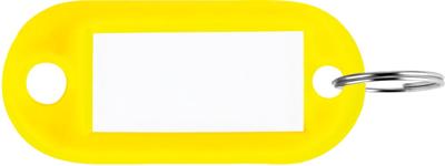 Sleutellabel Pavo kunststof geel 100 stuks