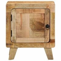 Nachtkastje 40x32x46 cm massief ruw mangohout - thumbnail