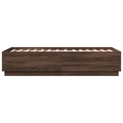 Bedframe bewerkt hout bruin eikenkleur 75x190 cm
