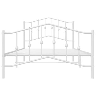Bedframe met hoofd- en voeteneindemetaal wit 100x200 cm