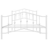 Bedframe met hoofd- en voeteneindemetaal wit 100x200 cm - thumbnail