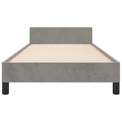 Bedframe zonder matras 90x200 cm fluweel lichtgrijs