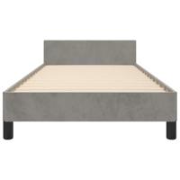 Bedframe zonder matras 90x200 cm fluweel lichtgrijs - thumbnail