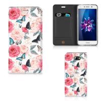 Huawei Y5 2 | Y6 Compact Smart Cover Butterfly Roses - thumbnail