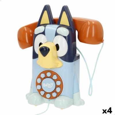 Speelgoedtelefoon Bluey Plastic 16 x 18 x 8 cm (4 Stuks)