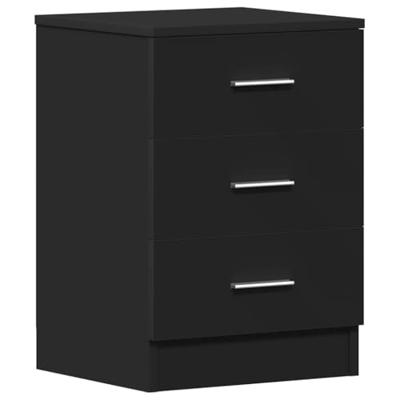 Nachtkastjes 2 st 38x35x56 cm spaanplaat zwart