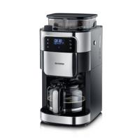 Severin KA 4813 Koffiezetapparaat Zwart, RVS (geborsteld) Capaciteit koppen: 10 Display, Glazen kan, Met koffiemolen, Timerfunctie, Warmhoudfunctie, Met - thumbnail