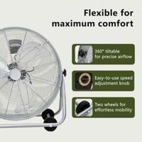VidaXL Trommelventilator met wiel zilver 73 x 42 x 70 cm aluminium - thumbnail