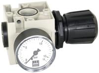 Schneider Airsystems Schneider drukregelaar "dm pressure reducer 0.5-10/1 r 3/8 reversible - thumbnail