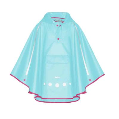 Playshoes regenponcho met tas Aquablauw-M