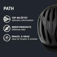 Olympic Sportswear Alpina path helm unisex matzwart maat 51-56 cm (s) - thumbnail