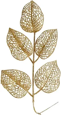 Everlands kunsttak blad 36cm licht goud 10 stuks