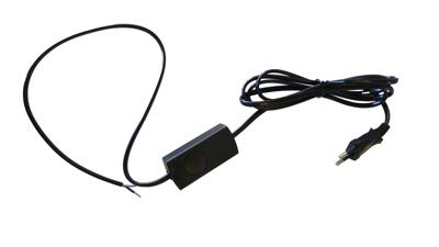 LED Snoerdimmer filament met drukknop zwart Tradim