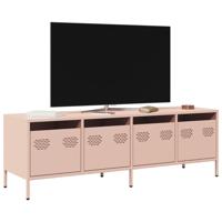 Tv-meubel 135x39x43,5 cm koudgewalst staal roze - thumbnail