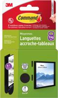Command fotolijststrip, medium, draagvermogen 5 kg, zwart, blister van 8 stuks - thumbnail