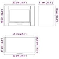 Keukenwandkast Porto bewerkt hout hoogglans wit - thumbnail