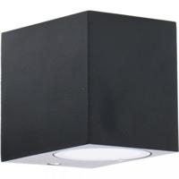 Hangende moderne buitenlamp San Diego zwart vierkantMET GU10 fitting kies zelf de led lamp - thumbnail