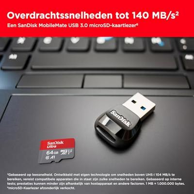 Geheugenkaart sandisk microsdxc ultra 64gb Geheugenkaart sandisk microsdxc ultra 64gb