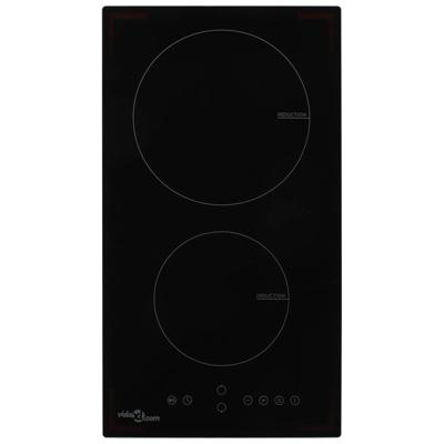 VidaXL Inductiekookplaat met 2 kookzones aanraakbediening 3500 w glas