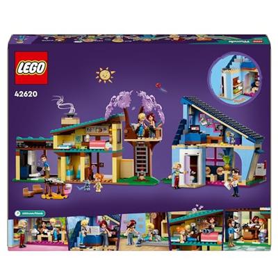 LEGO 42620 Friends Olly en Paisley's familiehuis, poppenspeelgoed met figuren en accessoires - thumbnail