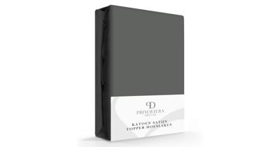 Primaviera Deluxe Topper Satijn Hoeslaken Antraciet 180 x 200