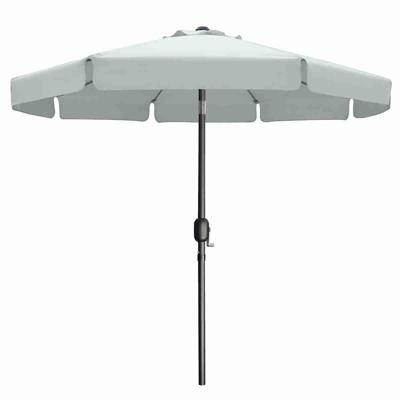 Marbueno Parasol Staal 8 Spaken D300 cm Polyester Wit Tuin, Zwembad, Terras 10491