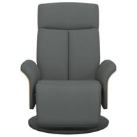 Fauteuil verstelbaar met voetensteun stof donkergrijs - thumbnail